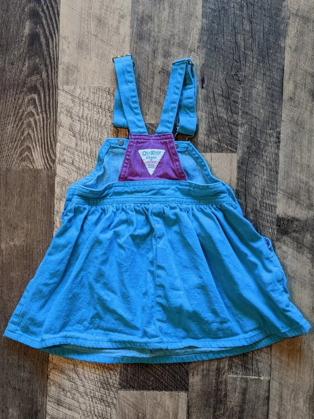 Vintage OshKosh B’gosh Overall Dress Cotton Denim Bird Animal Print